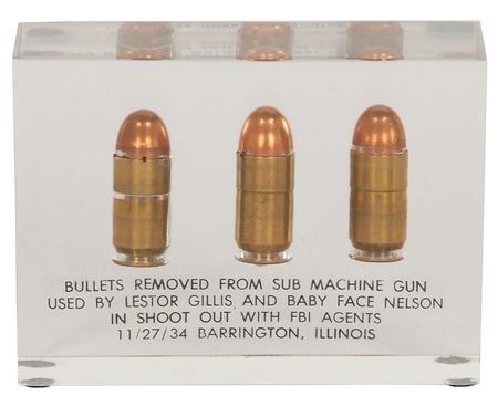Lot #256 Baby Face Nelson Bullets and Photographs - Image 1