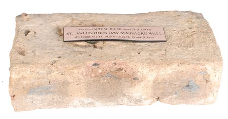 Lot #253 Saint Valentine?s Day Massacre: Rare St. Valentine?s Day Massacre relic - Image 1