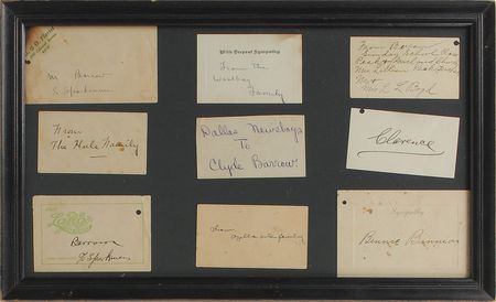 Lot #242 Clyde Barrow: Condolences ?sent to Clyde Barrow at the time of his death in 1934? - Image 1