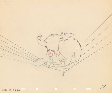 Lot #662 Dumbo, Crows, and Timothy Mouse production drawings from Dumbo Production Drawings - Image 1