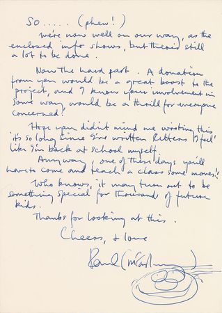 Lot #943 Beatles: Paul McCartney: ?Dear Princely person,? McCartney?s plea to Prince - Image 2