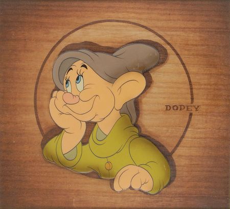 Lot #625 Dopey production cel from Snow White and the Seven Dwarfs Production Cel - Image 1