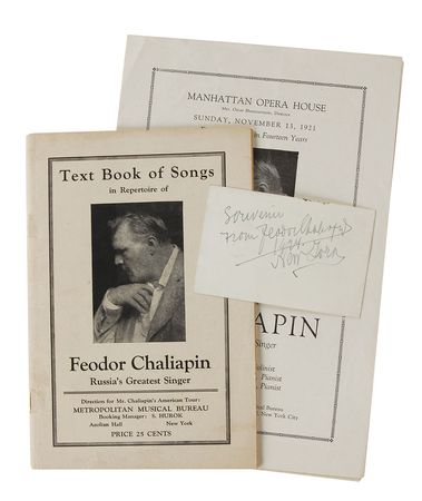 Lot #898 Feodor Chaliapin Signed Photograph and Signature - Image 2
