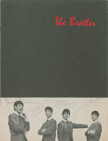 Lot #935 Beatles and Jimmie Nicol: Amazing multi-signed Danish program with Nicol on the skins - Image 1