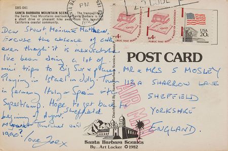 Lot #986 Joe Cocker Handwritten Letter Signed - Image 1