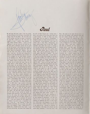 Lot #1017 Peter, Paul, and Mary Program - Image 3