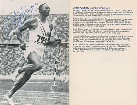 Lot #1178 Jesse Owens Program - Image 1