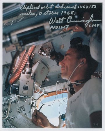 Lot #463 Apollo 7 Signed Photographs - Image 1