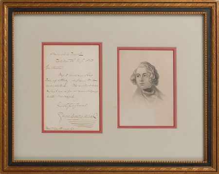 Lot #819. Charles Dickens Handwritten Letter Signed