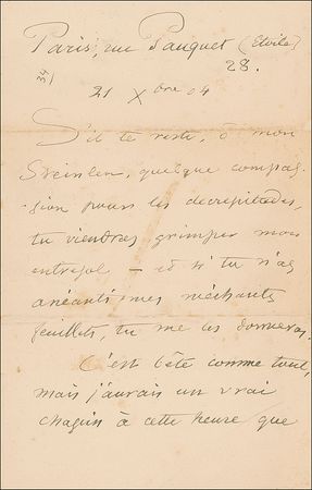 Lot #542 Felix Nadar Handwritten Letter Signed - Image 1