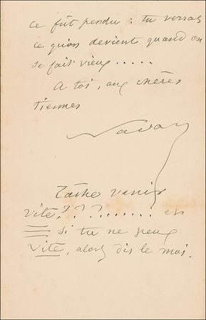 Lot #542 Felix Nadar Handwritten Letter Signed - Image 2