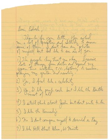 Lot #225 John Hinkley: The institutionalized Reagan assassin—“I still think about Jodie but don’t write to her” - Image 1