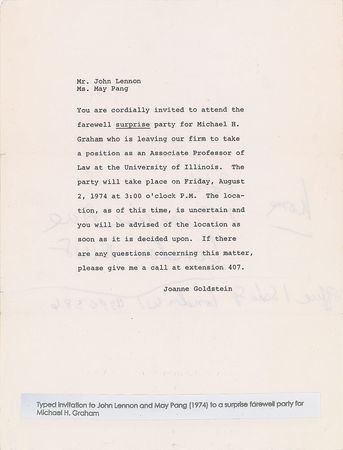 Lot #940 Beatles: John Lennon: Lennon scrawls McCartney’s address - Image 2