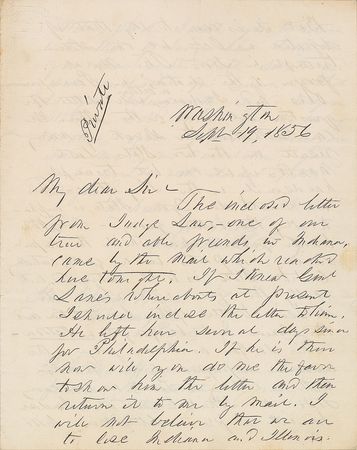 Lot #19 Franklin Pierce: “Your state is emphatically the battle ground,” declares the outgoing president, “The field upon which the decisive battle of the Constitution and the Union is to be fought” - Image 1