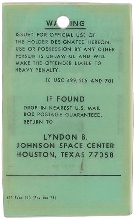 Lot #510 Space Badges Passes - Image 5