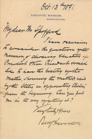 Lot #34 Benjamin Harrison: President Harrison