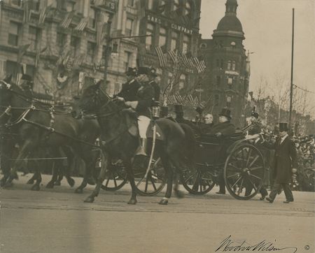 Lot #45 William H. Taft and Woodrow Wilson: Stunning pair of signed 1913 inauguration photos - Image 1