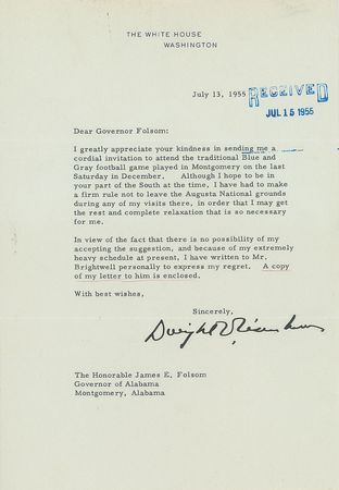 Lot #65 Dwight D. Eisenhower Typed Letter Signed - Image 1