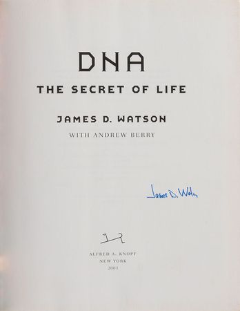 Lot #267 DNA: James D. Watson Book - Image 1