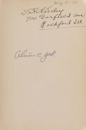 Lot #374 Sgt. Alvin C. York Book - Image 1
