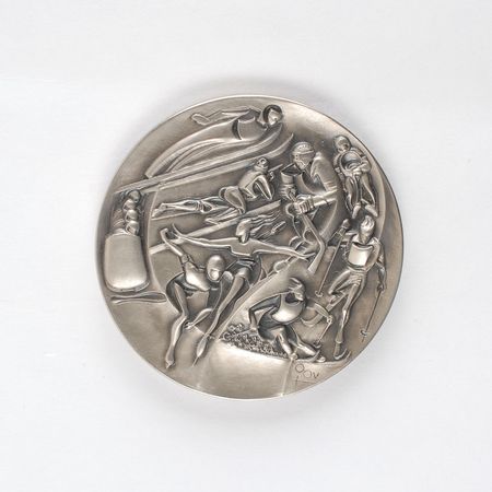 Lot #9102 Lake Placid 1980 Winter Olympics Nickel-Silver Participation Medal - Image 1