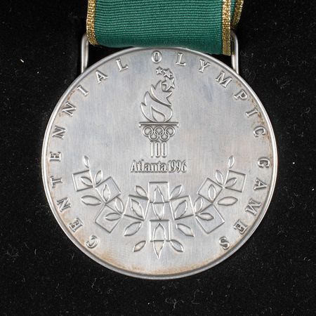 Lot #9133 Atlanta 1996 Summer Olympics Set of Gold, Silver, and Bronze Winner?s Medals - Image 7