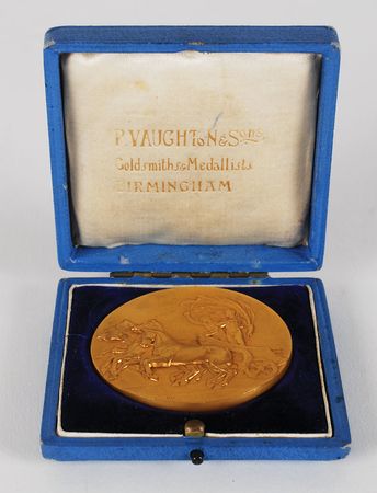 Lot #9012 London 1908 Summer Olympics Gilt Silver Participation Medal - Image 3