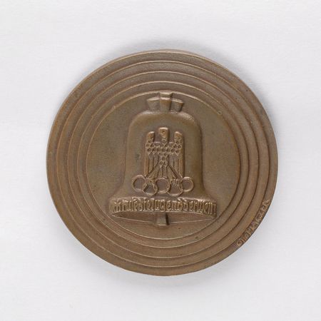 Lot #9052 Berlin 1936 Summer Olympics Bistre Brown Bronze Participation Medal - Image 2