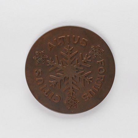 Lot #9065 Oslo 1952 Winter Olympics Copper Participation Medal - Image 2