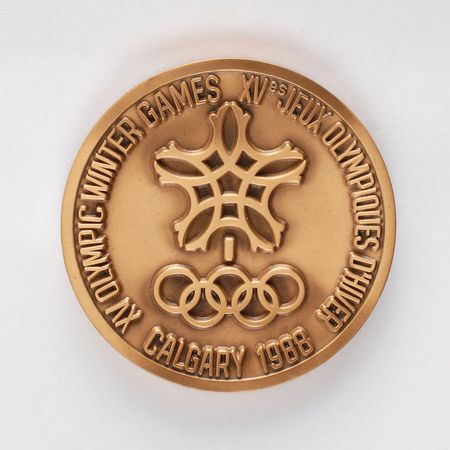 Lot #9117 Calgary 1988 Winter Olympics Bronze Participation Medal - Image 1