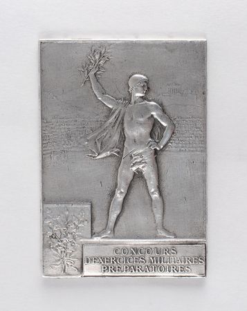Lot #9005 Paris 1900 Summer Olympics Silver Winner’s Medal ‘Concours D'Exercices Militaires Preparatoires’ - Image 1