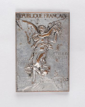 Lot #9007 Paris 1900 Summer Olympics Silver Winner?s Medal ?Concours D?Aerostation? - Image 1