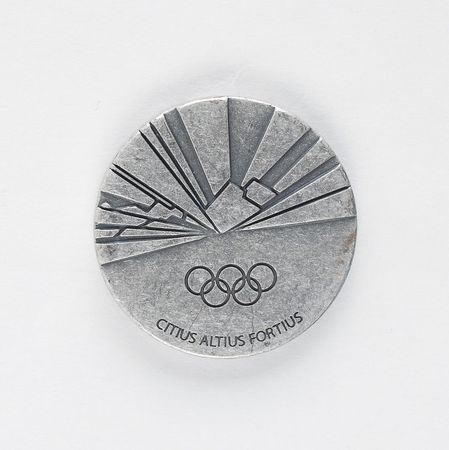 Lot #9147 Torino 2006 Winter Olympics Pewter Participation Medal - Image 1