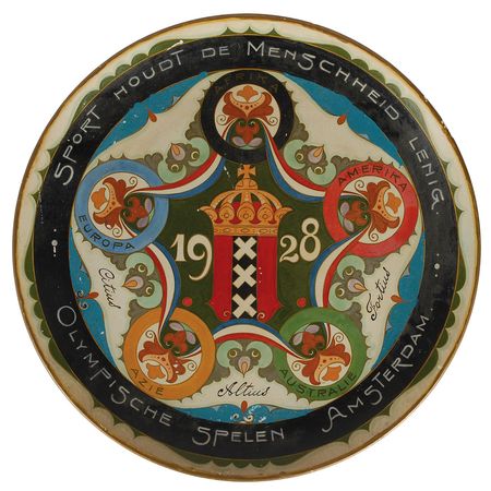 Lot #9034 Amsterdam 1928 Summer Olympics Plate		 - Image 1