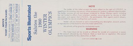 Lot #9106 Lake Placid 1980 Winter Olympics Hockey Ticket - Image 2
