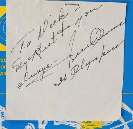 Lot #9057 Berlin 1936 Summer Olympics: Jesse Owens Signature - Image 1