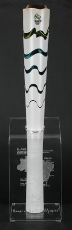 Lot #9159  Rio 2016 Summer Olympics Torch and Custom Display Stand - Image 9