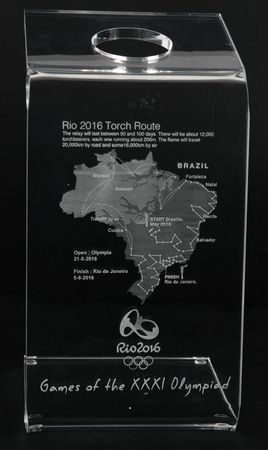 Lot #9159  Rio 2016 Summer Olympics Torch and Custom Display Stand - Image 10
