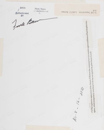 Lot #328 Frank Borman Signed Photograph - Image 3