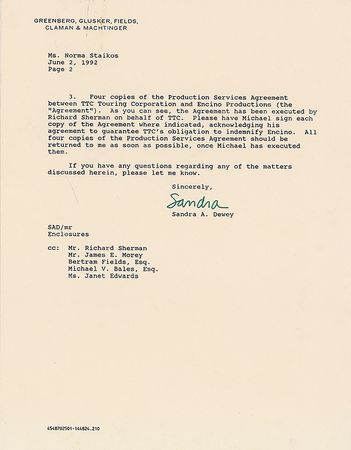 Lot #537 Michael Jackson: An early document from the Heal the World Foundation - Image 3
