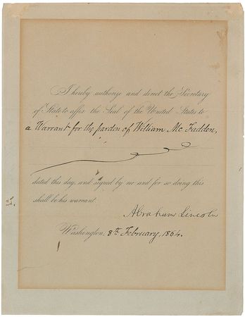 Lot #21 Abraham Lincoln: Scarce presidential