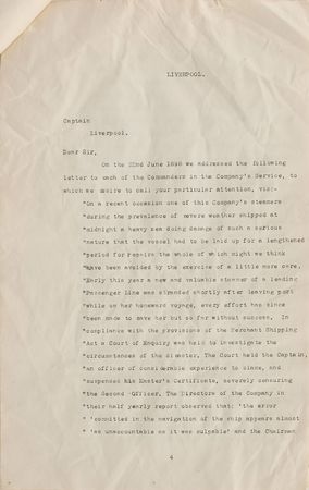Lot #175 Titanic: ?We desire to direct your attention to the Company?s regulations for the safe and efficient navigation of its vessels? - Image 4