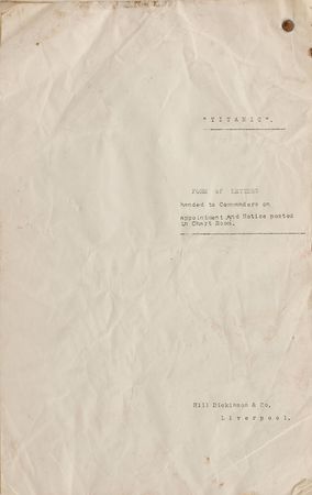 Lot #175 Titanic: ?We desire to direct your attention to the Company?s regulations for the safe and efficient navigation of its vessels? - Image 9