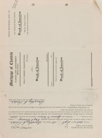 Lot #380 Roy O. Disney Signed Document - Image 3