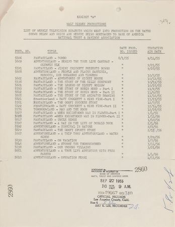 Lot #380 Roy O. Disney Signed Document - Image 4
