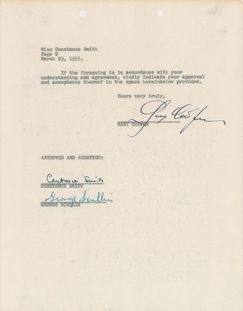 Lot #734 Gary Cooper - Image 1