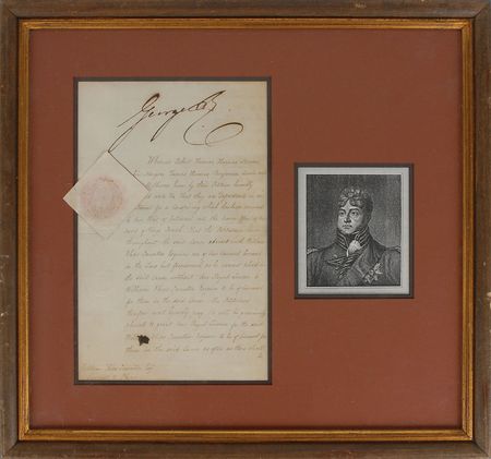 Lot #202 King George IV Signed Document - Image 1