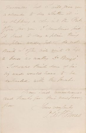 Lot #454 Oliver Wendell Holmes, Sr Handwritten Letter Signed - Image 4
