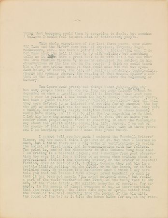 Lot #425 Thomas Wolfe: On baseball, lawsuits, and lawyers 