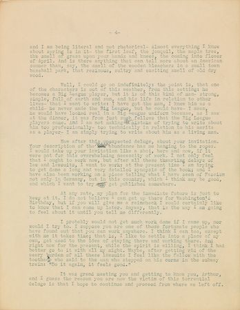 Lot #425 Thomas Wolfe: On baseball, lawsuits, and lawyers 